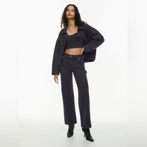 Aritzia Denim Forum The Farrah Carpenter jeans, black, size 25